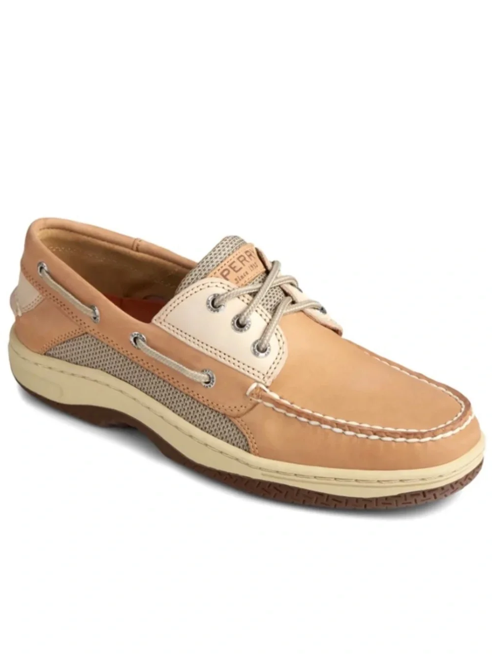 Sperry Top Sider Billfish 3-Eye Boat Shoes Light Brown Leather Loafers
